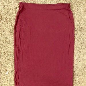 Old navy maroon knit pencil skirt